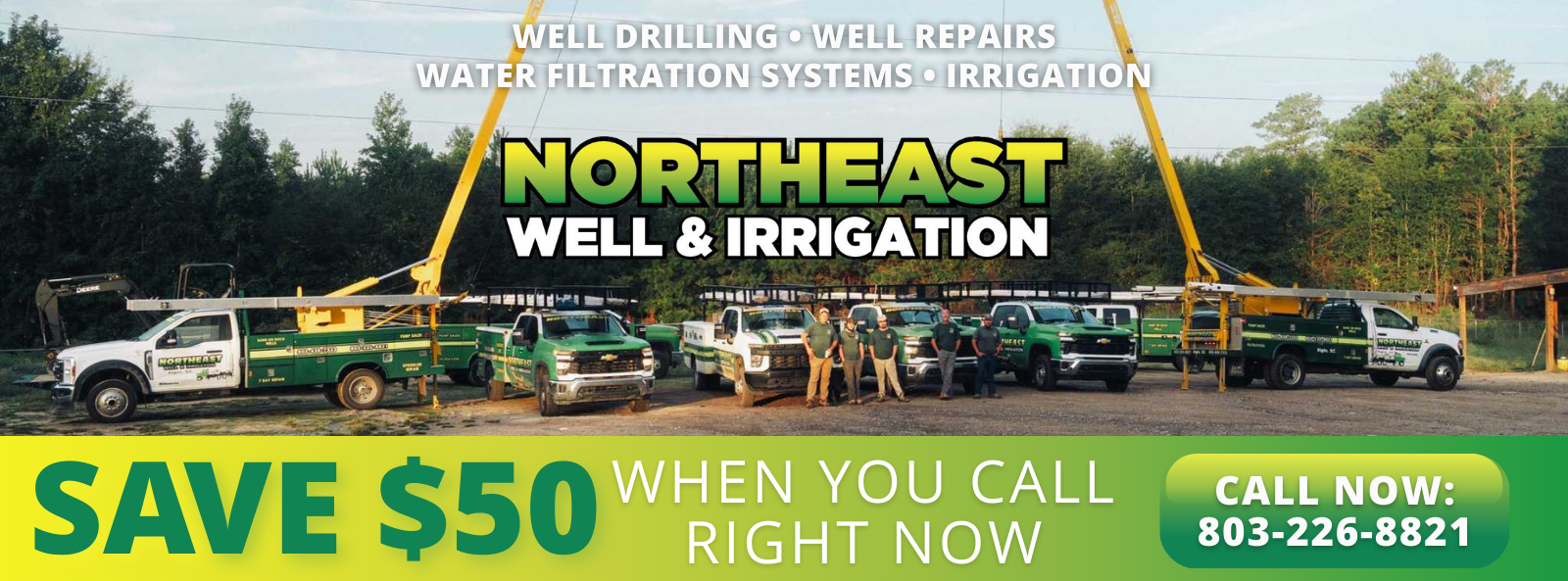 northeast well and irrigation trucks and equipment Call Now: 803-226-8821